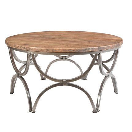 ART.IRON TABLE WD. TOP