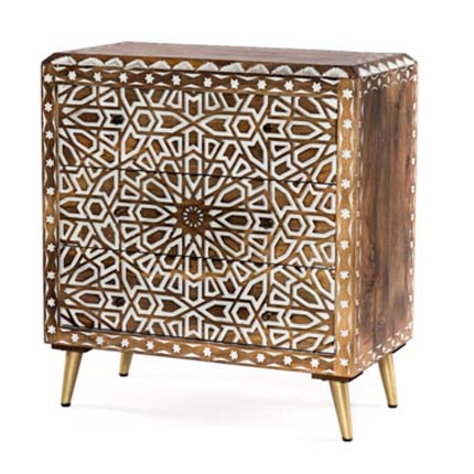 WD. CNC 3 DR. CHEST WITH IRON LEG