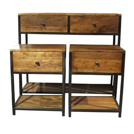 Console with bed side s/3